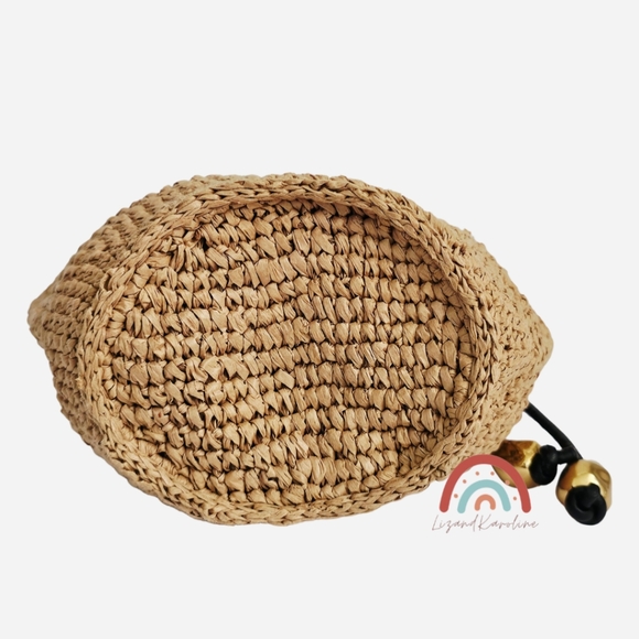 New! Madewell The Camren Mini Bag in Crochet Straw Leather Trim NWOT - Picture 10 of 13